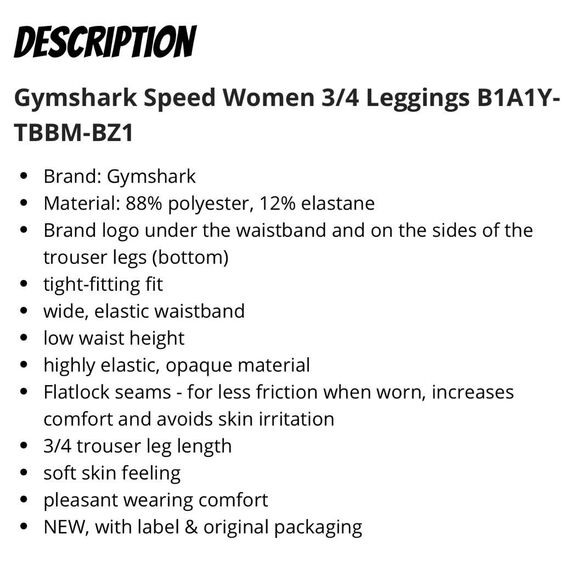 Gymshark NEW size M teal athletic leggings - Picture 9 of 11